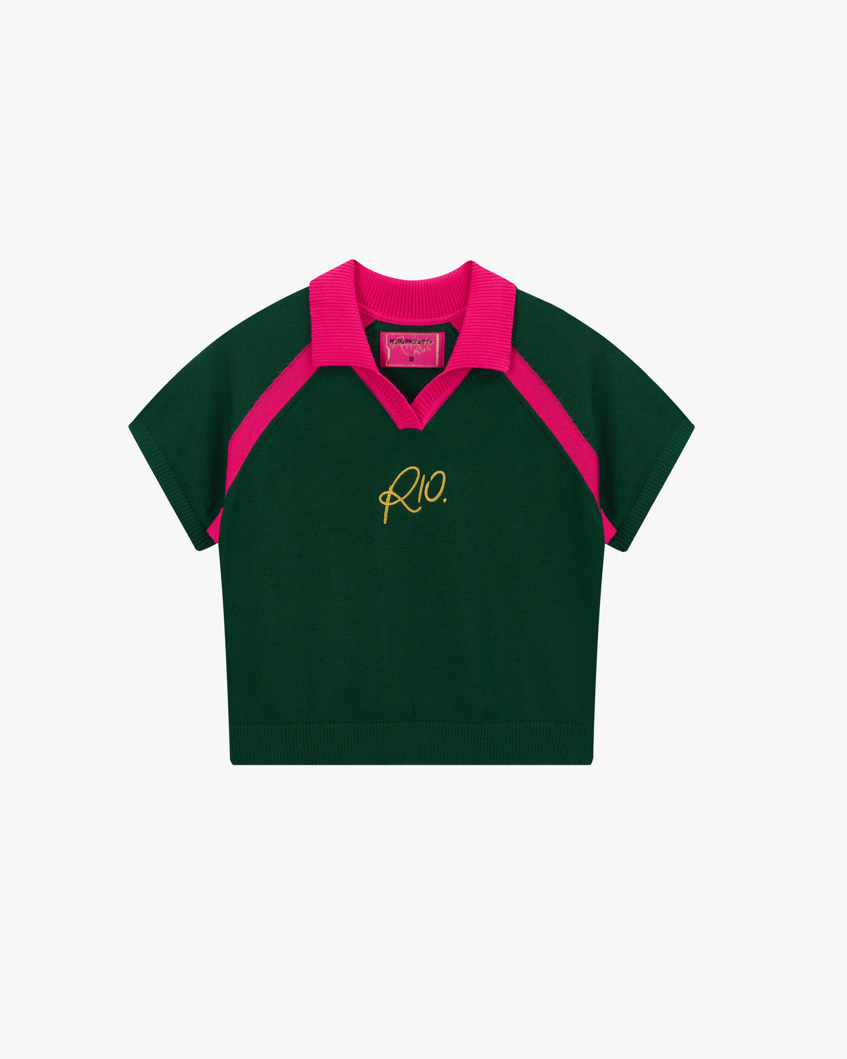 R10 Knit Polo Forest Green