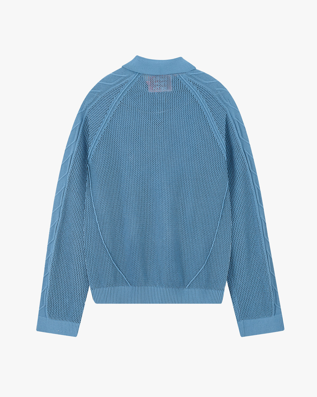 Raglan Knit Polo Blue