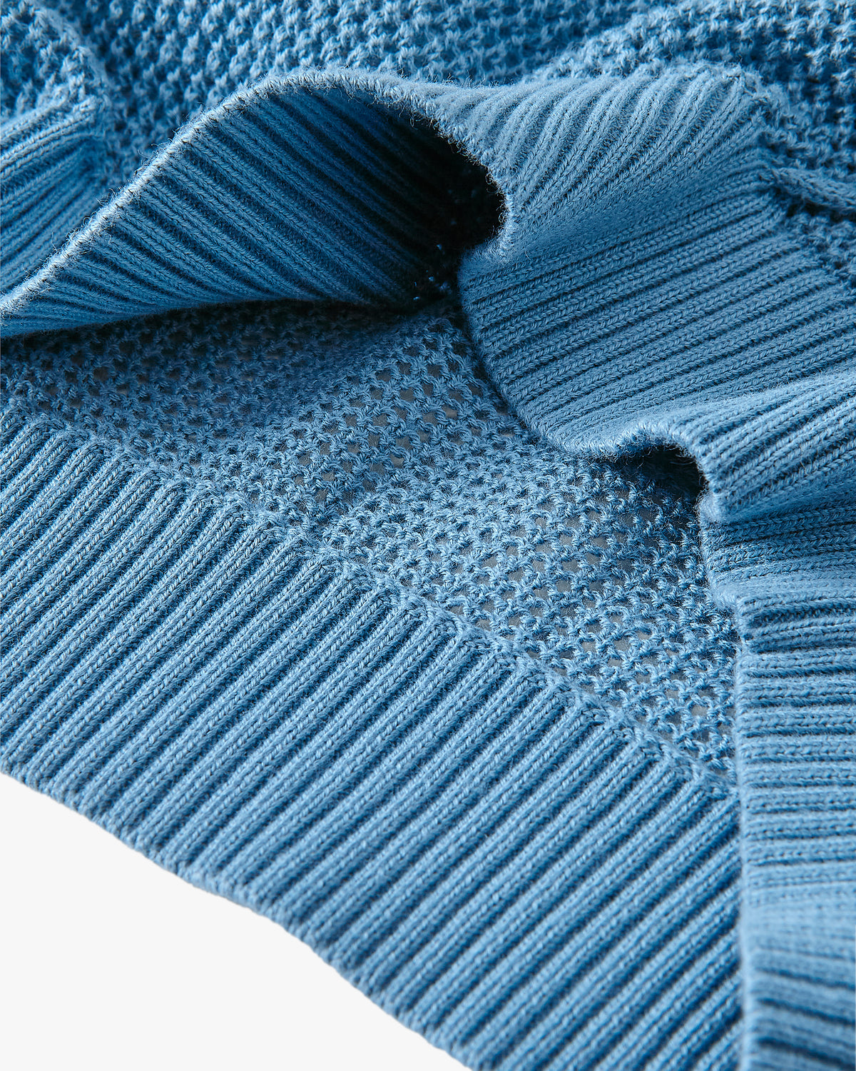 Raglan Knit Polo Blue