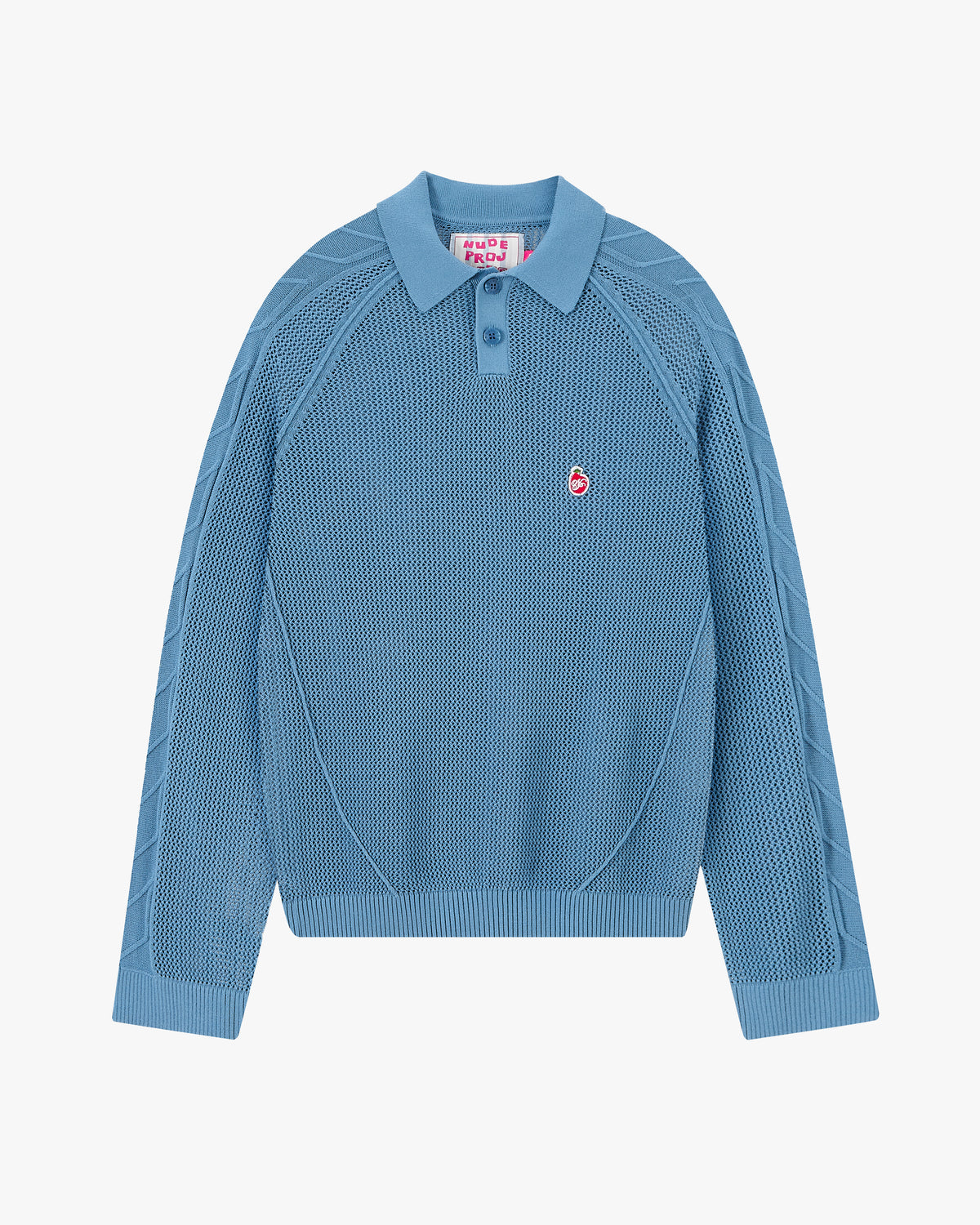 Raglan Knit Polo Blue