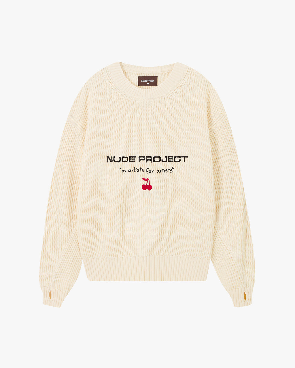 Wavy Knit Sweater Off-White – Nude Project