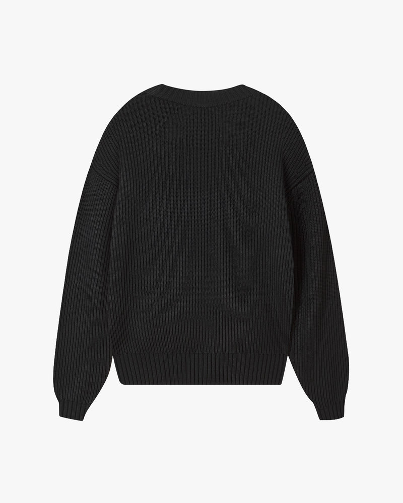 SCRIPT SWEATER BLACK