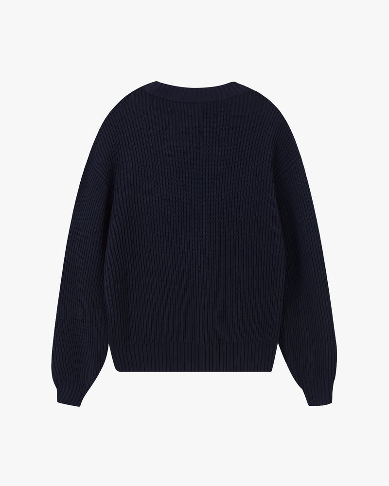 SCRIPT SWEATER NAVY