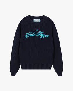 SCRIPT SWEATER NAVY