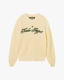 SCRIPT SWEATER OFFWHITE