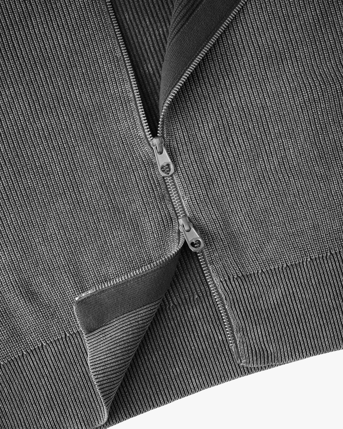 Shady Knit Zip-Up Cardigan Ash