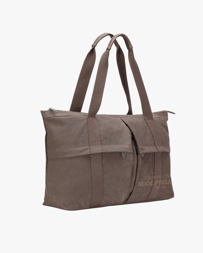 SHOPPER ARMY WASHED BROWN