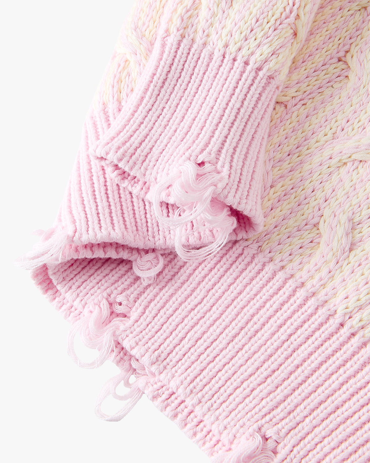 Sour Cable Knit Sweater Pink