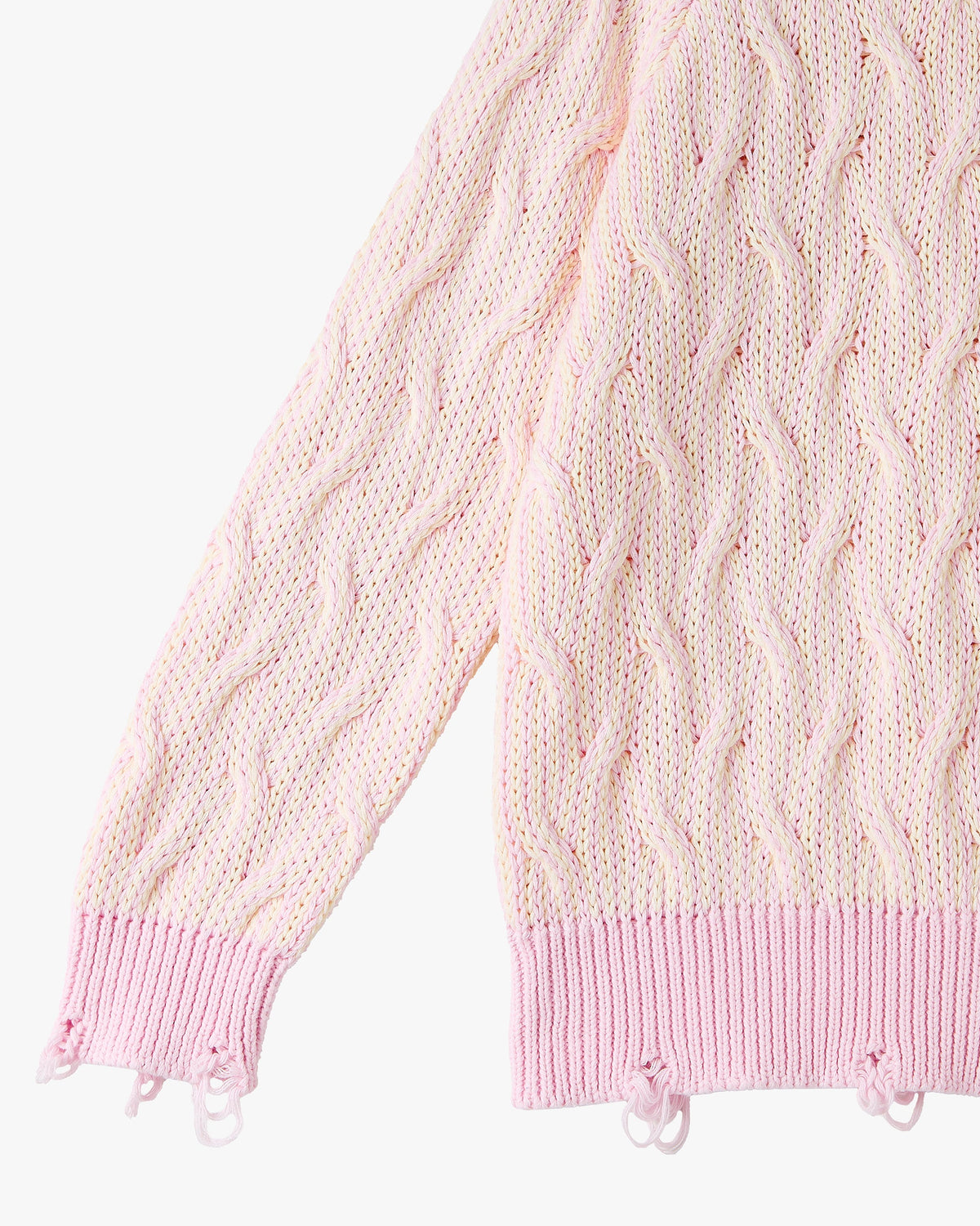 Sour Cable Knit Sweater Pink