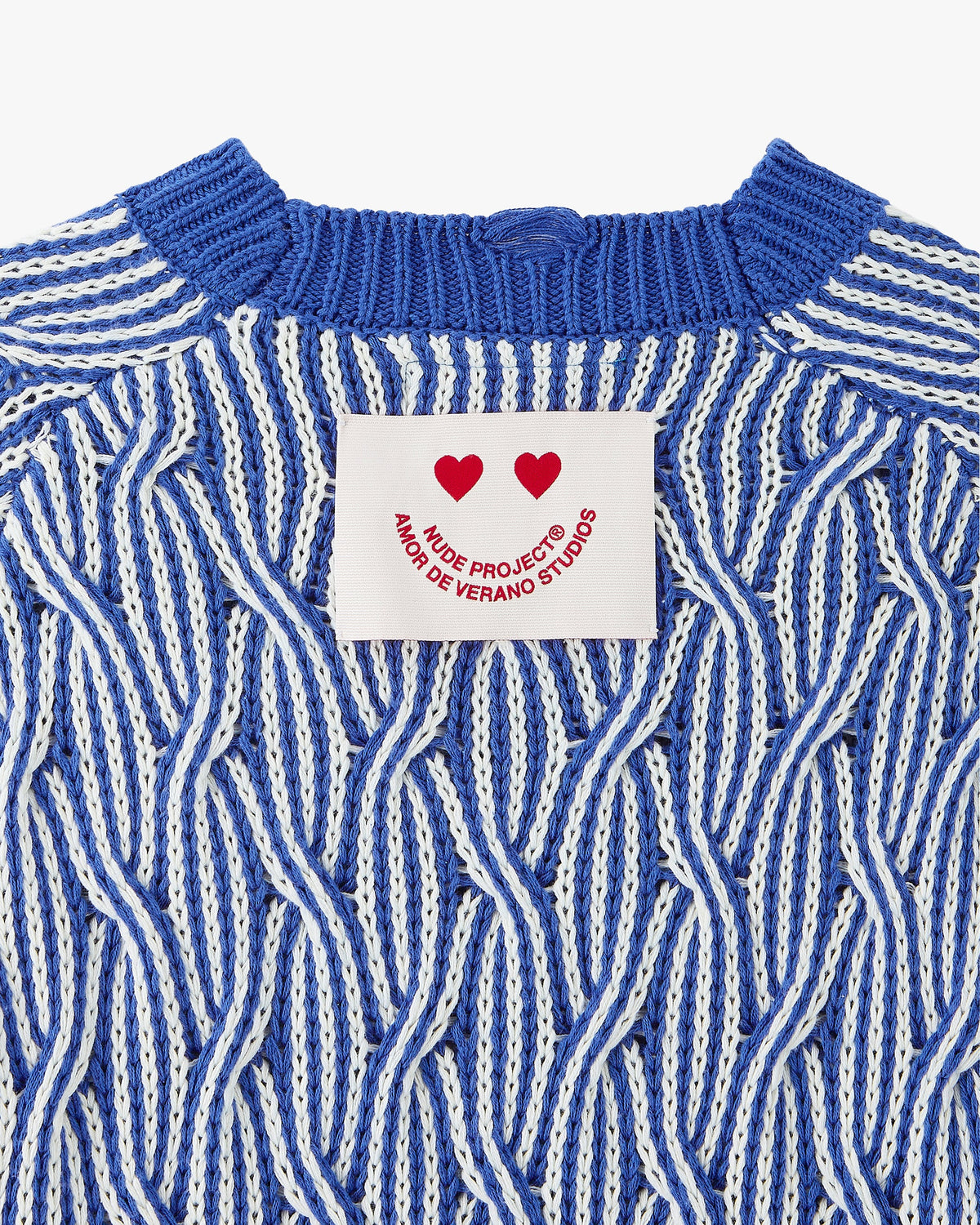 Sour Cable Knit Sweater Blue