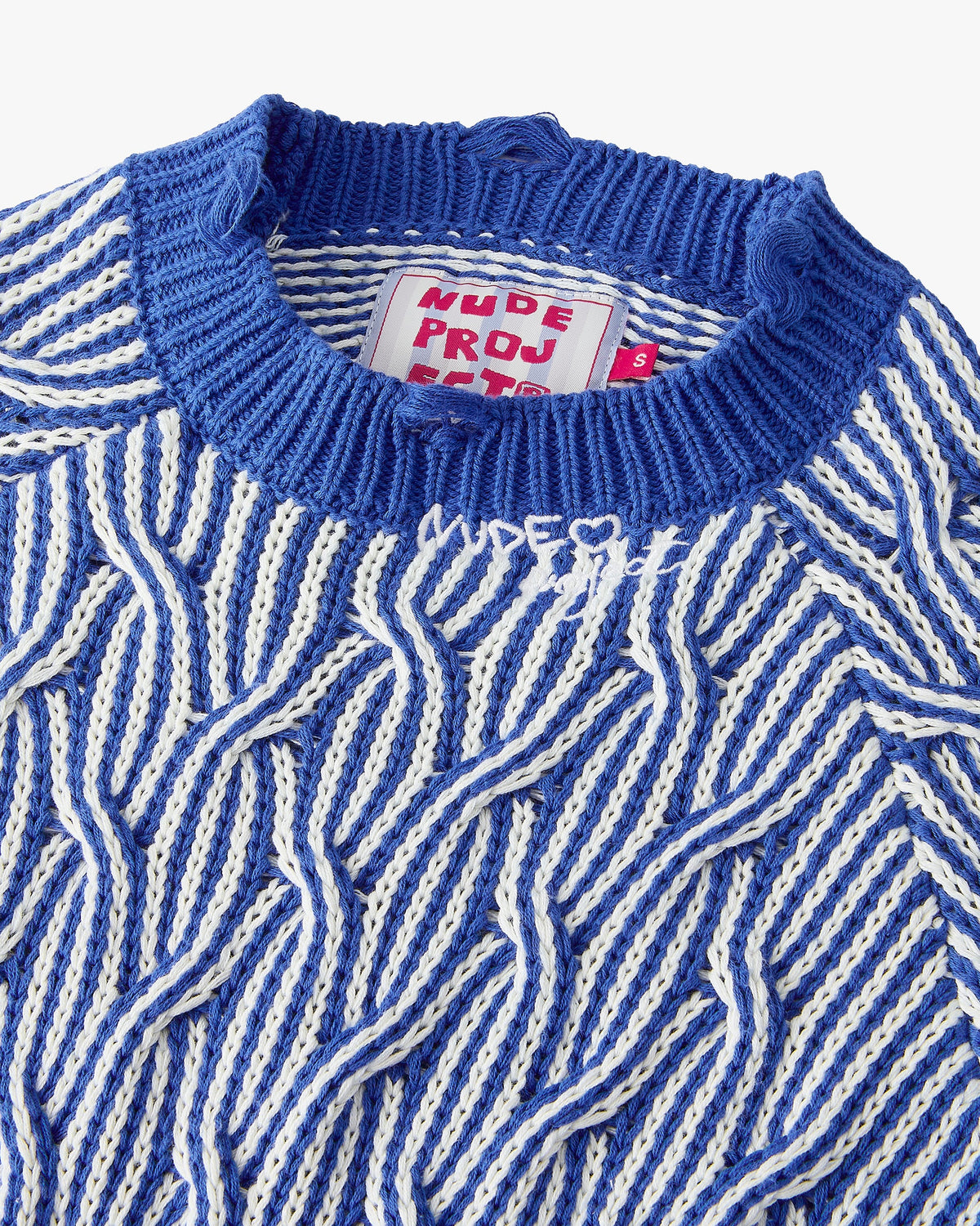 Sour Cable Knit Sweater Blue