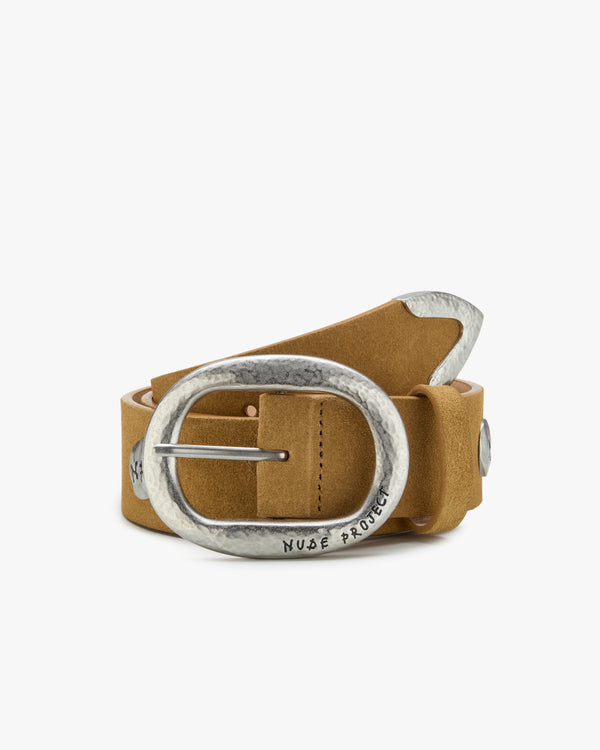 SUEDE BELT BROWN