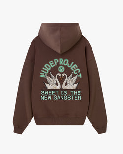 SWANS HOODIE BROWN