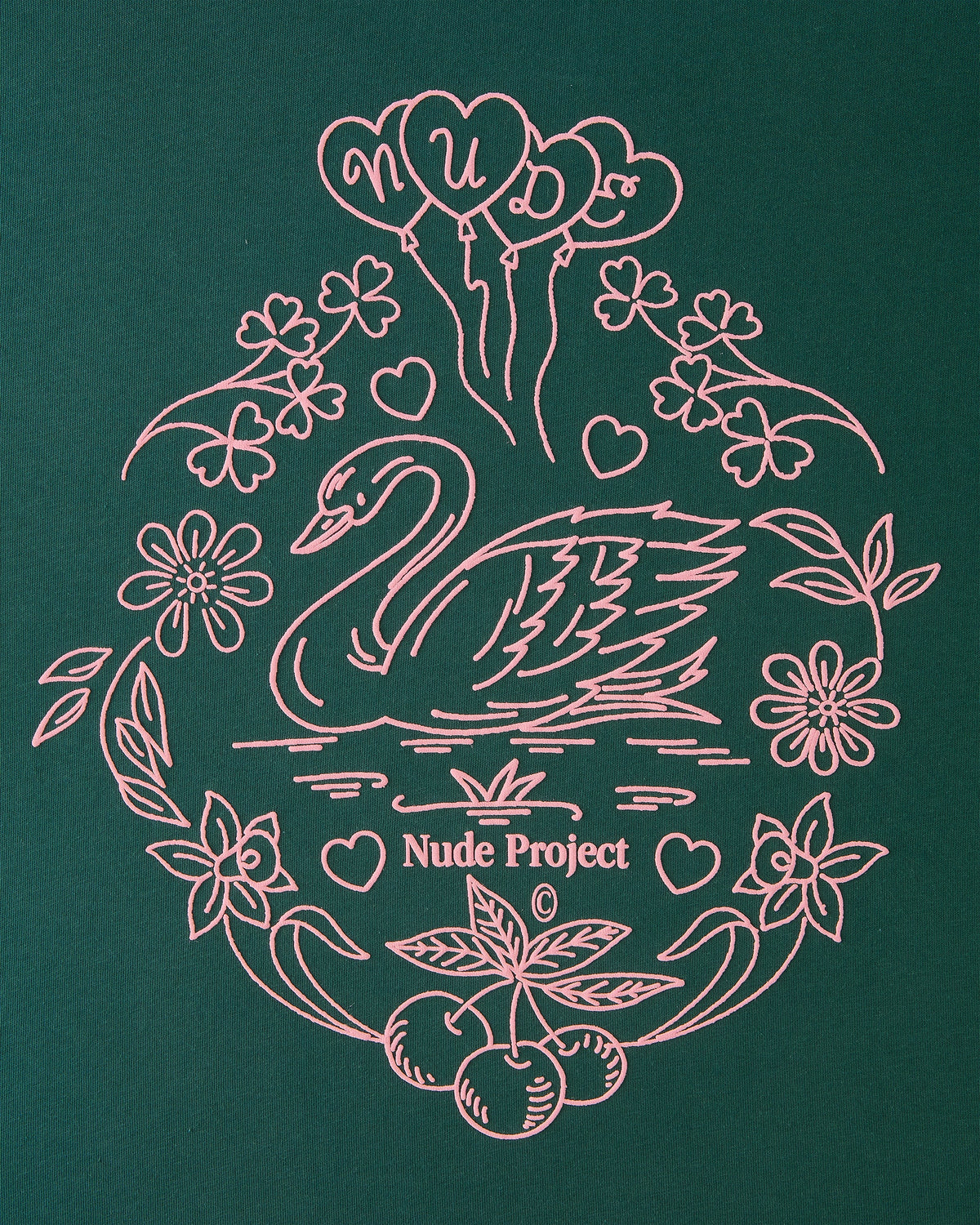 Swan Garden Tee Green