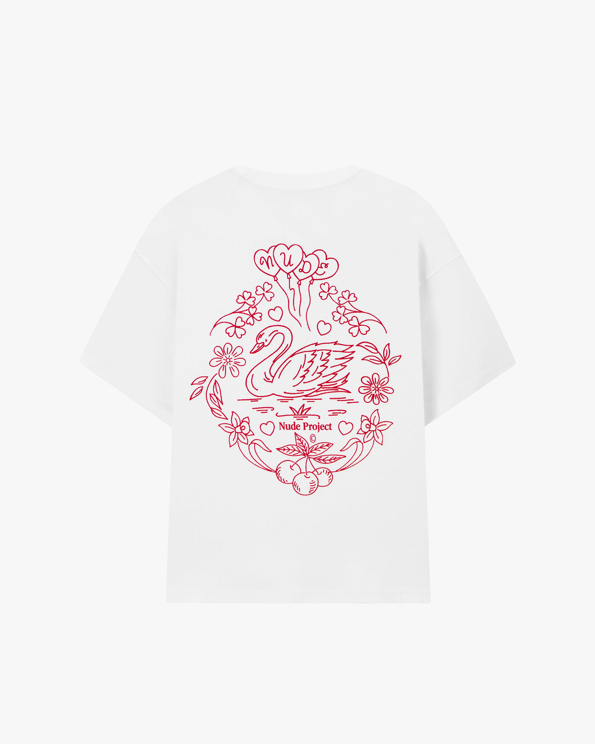 Camiseta Swan Garden Blanca