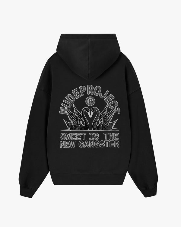 SWANS HOOD BLACK