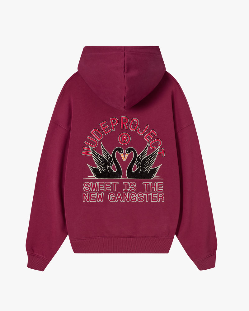 SUDADERA BURGUNDY SWANS