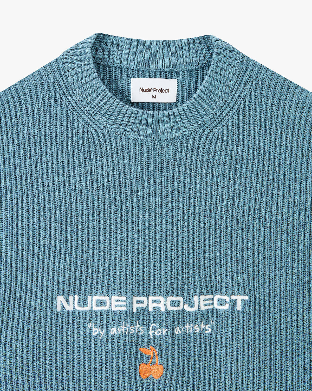 Wavy Knit Sweater Blue