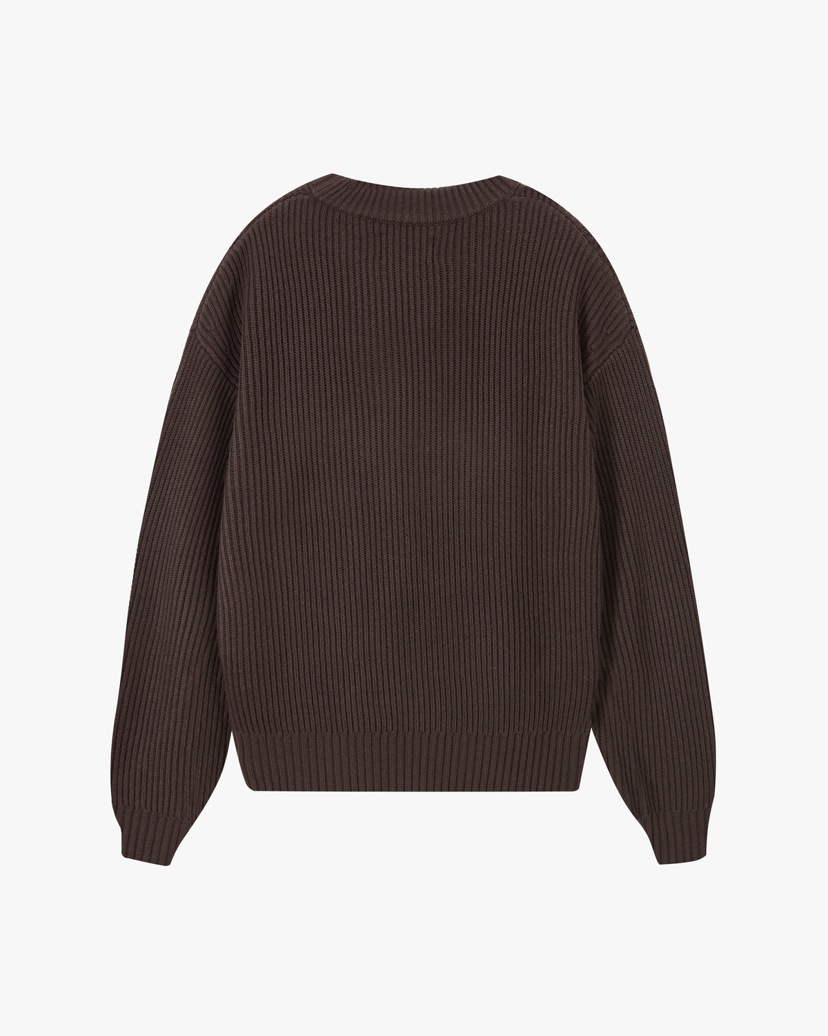 Wavy Knit Sweater Brown