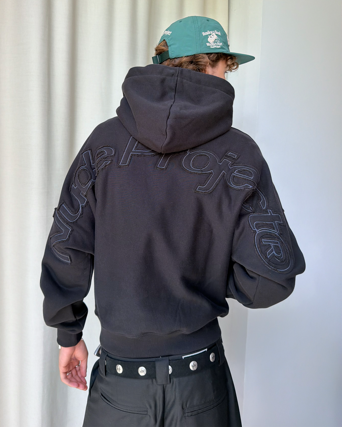 Marble Hoodie Black