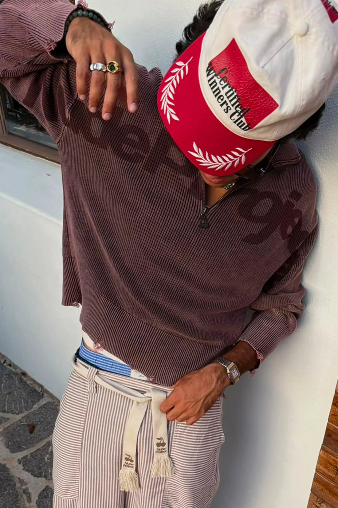 Beast Quarter-Zip Knit Brown