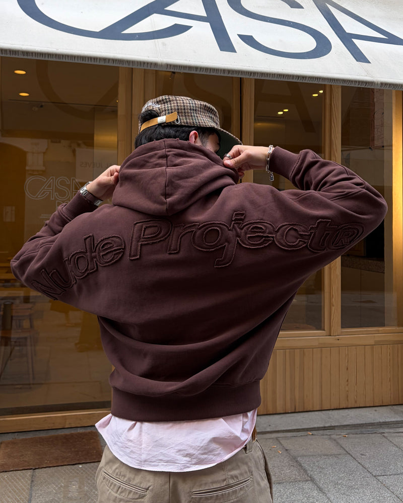 Marble Hoodie Brown