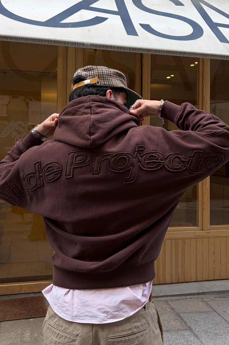 Marble Hoodie Brown