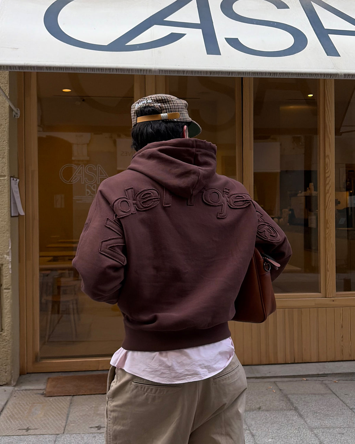Marble Hoodie Brown