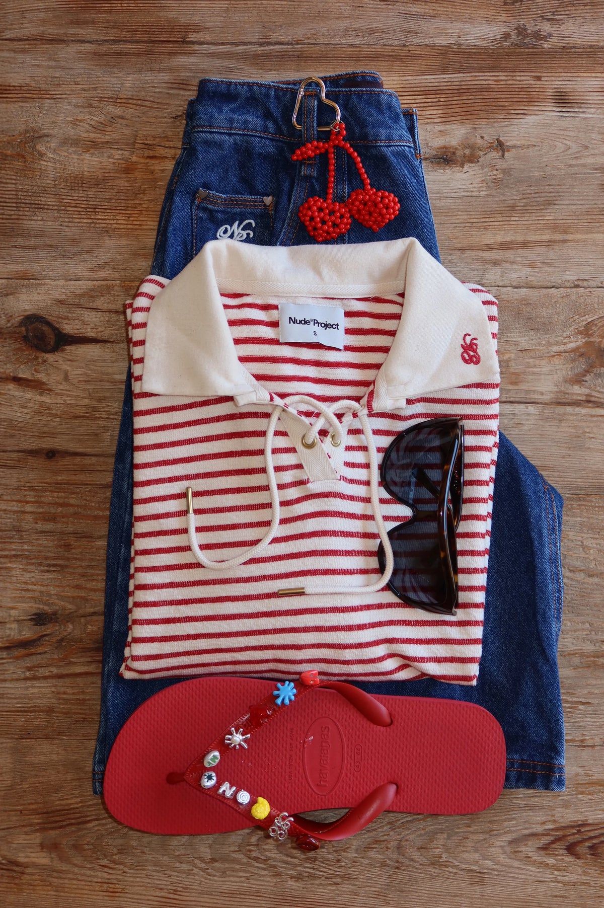Faded Striped Polo