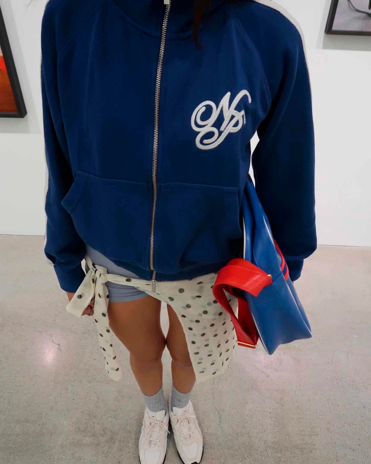 Ying-Yang Zip-Up Navy