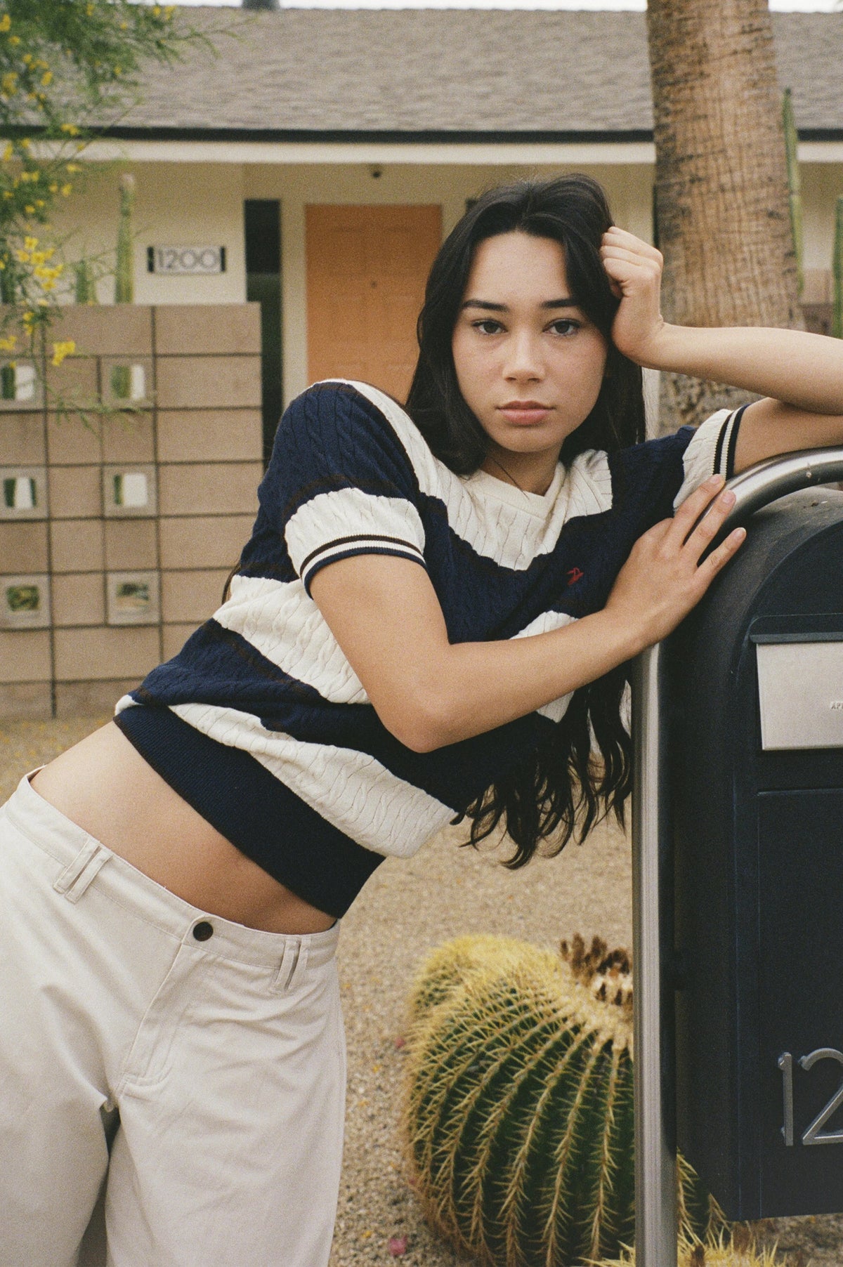 Costa Knit Tee Blue