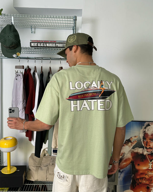 LOCALLY HATED TEE PALE GREEN