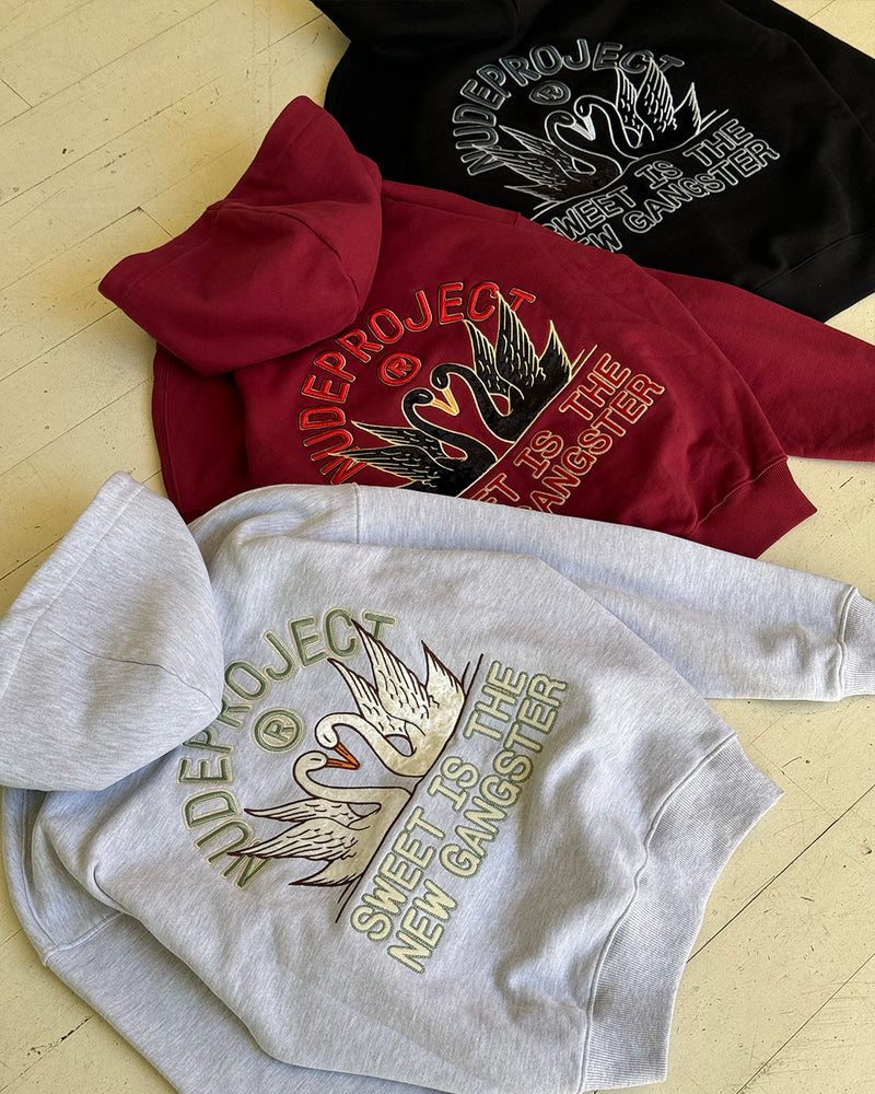 SUDADERA BURGUNDY SWANS