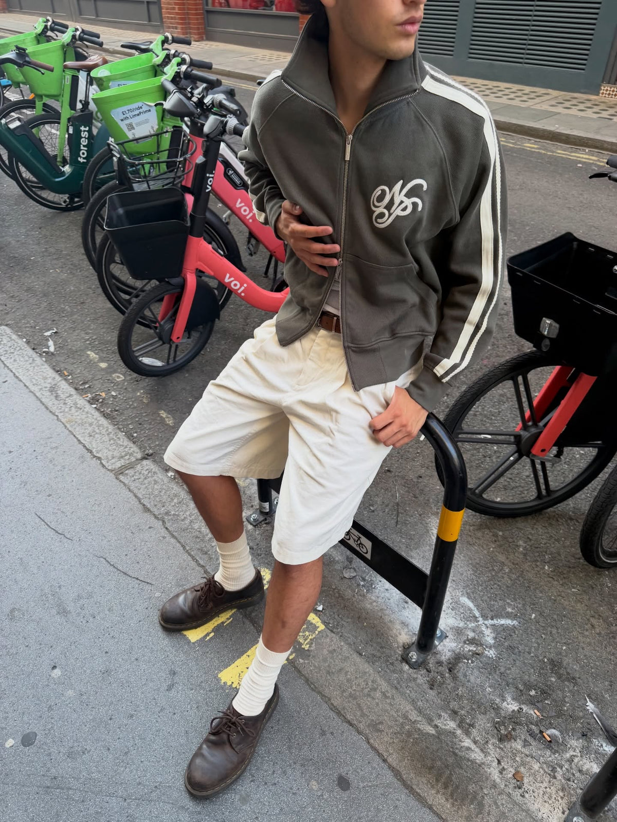 Ying Yang Zip-Up Green