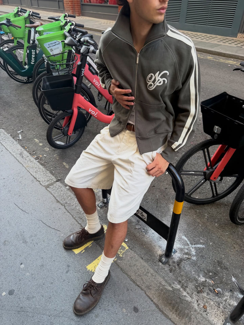 Ying Yang Zip-Up Green