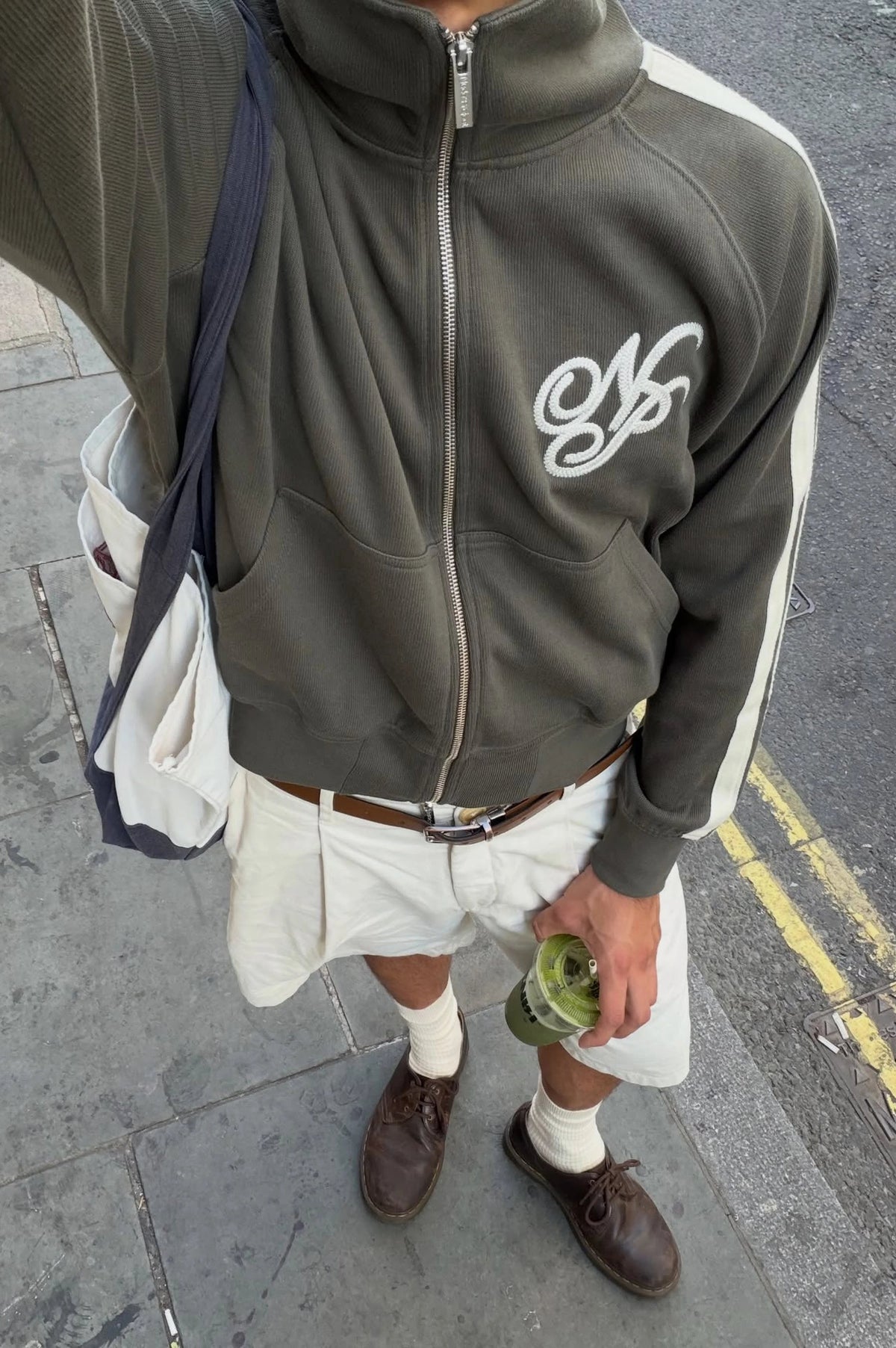Ying Yang Zip-Up Green