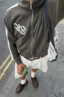Ying Yang Zip-Up Green
