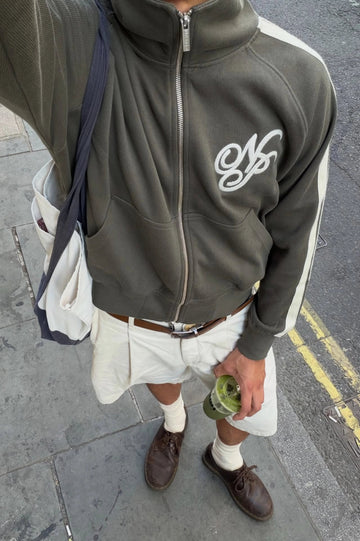 Ying Yang Zip-Up Green
