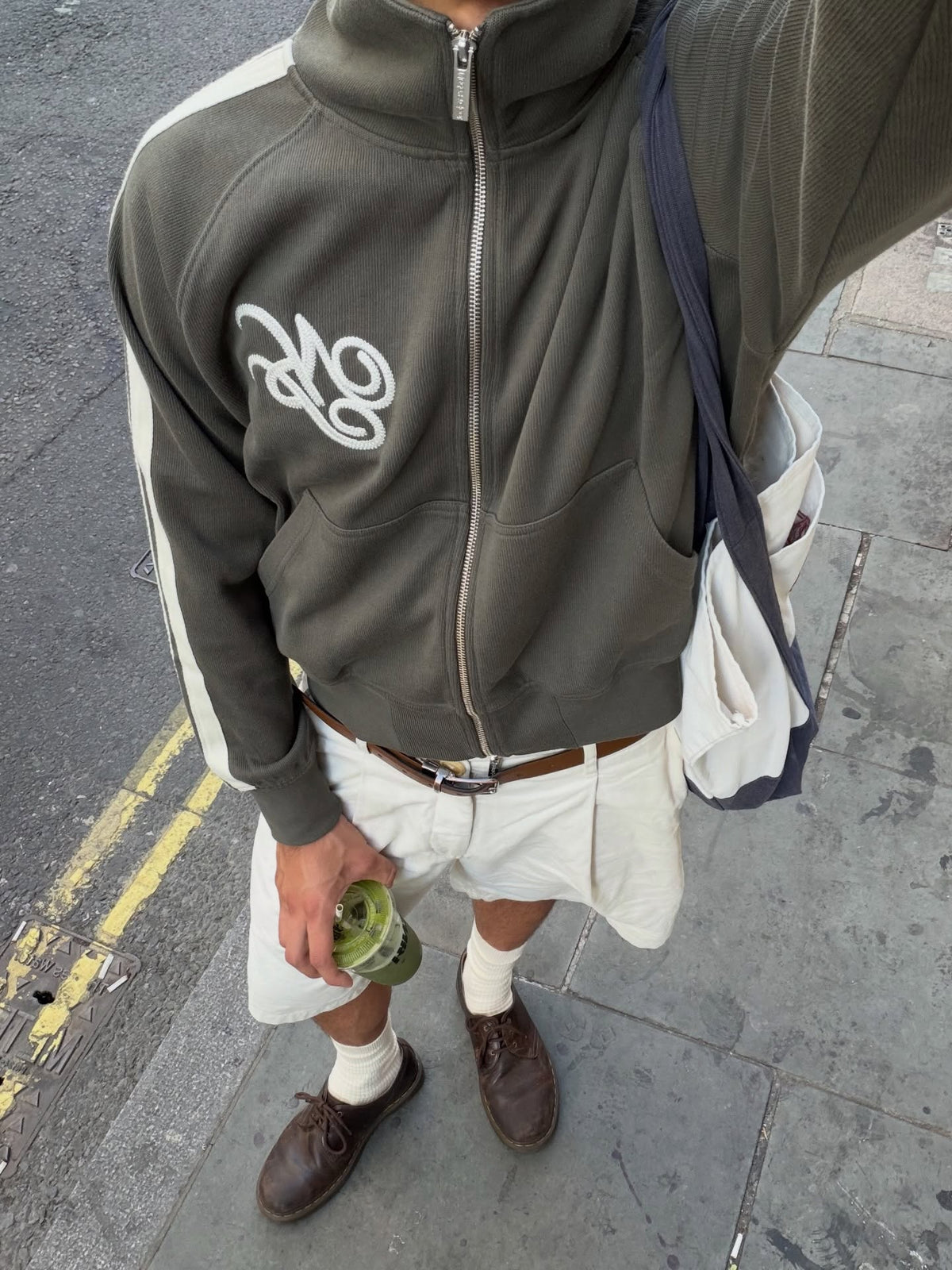 Ying Yang Zip-Up Green