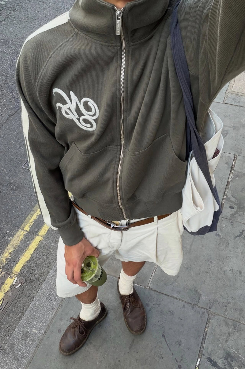 Ying Yang Zip-Up Green
