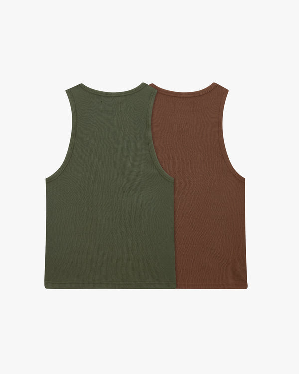 CAMISETA TIRANTES SS24 VERDE/MARRÓN