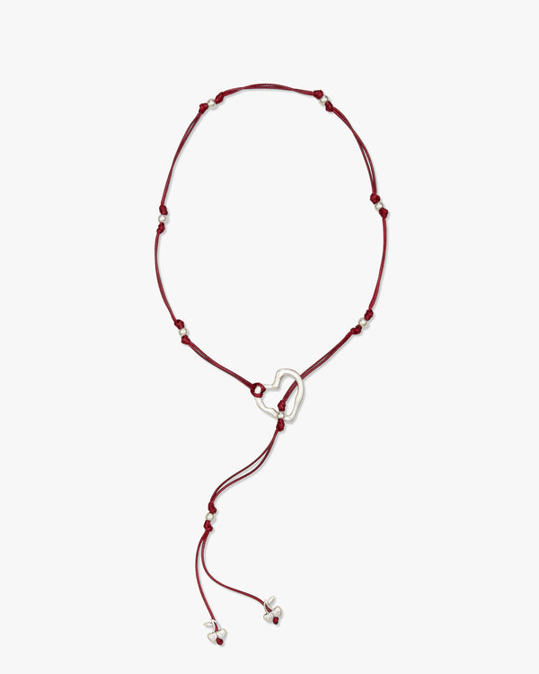 THE Y NECKLACE RED