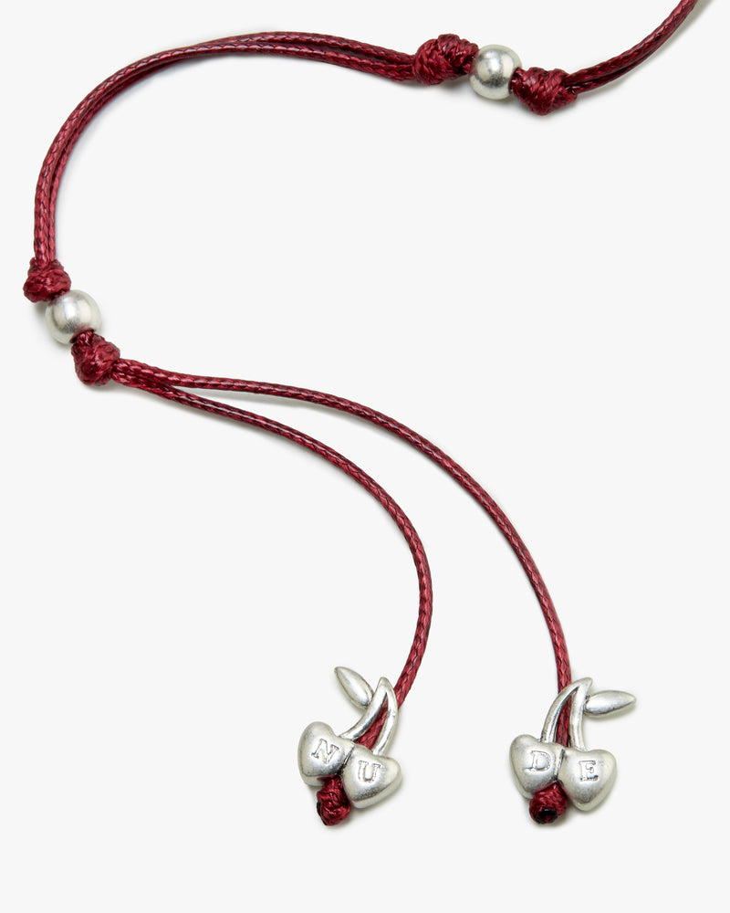 THE Y NECKLACE RED