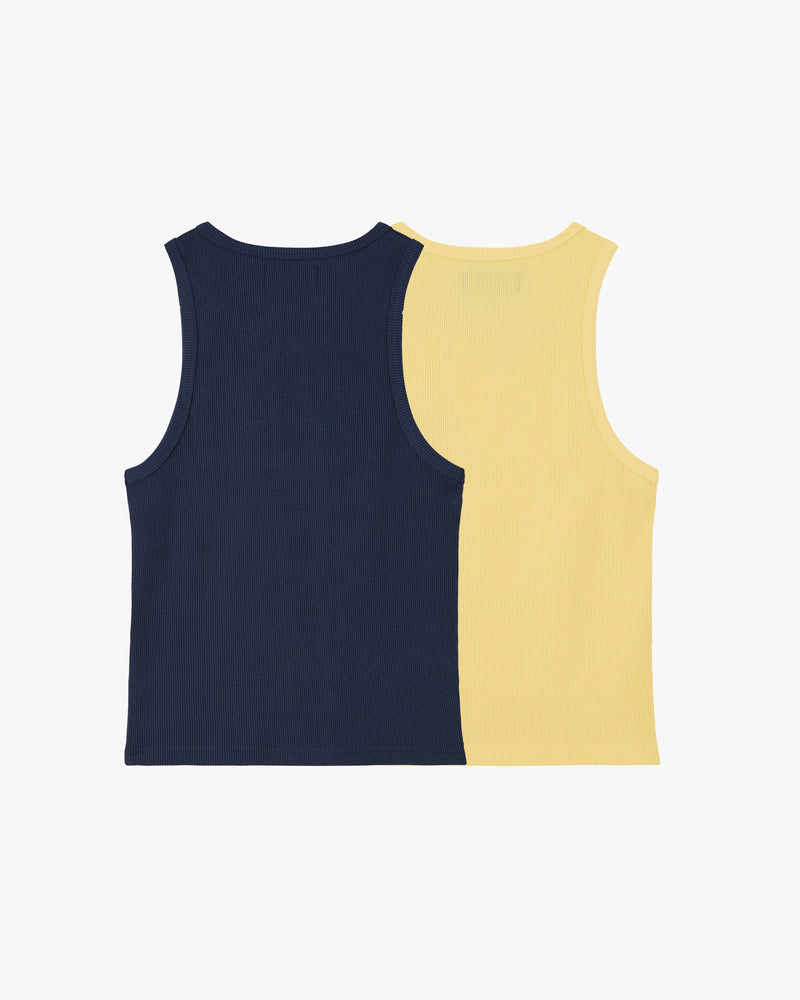 Basic Tank Top Navy/Yellow