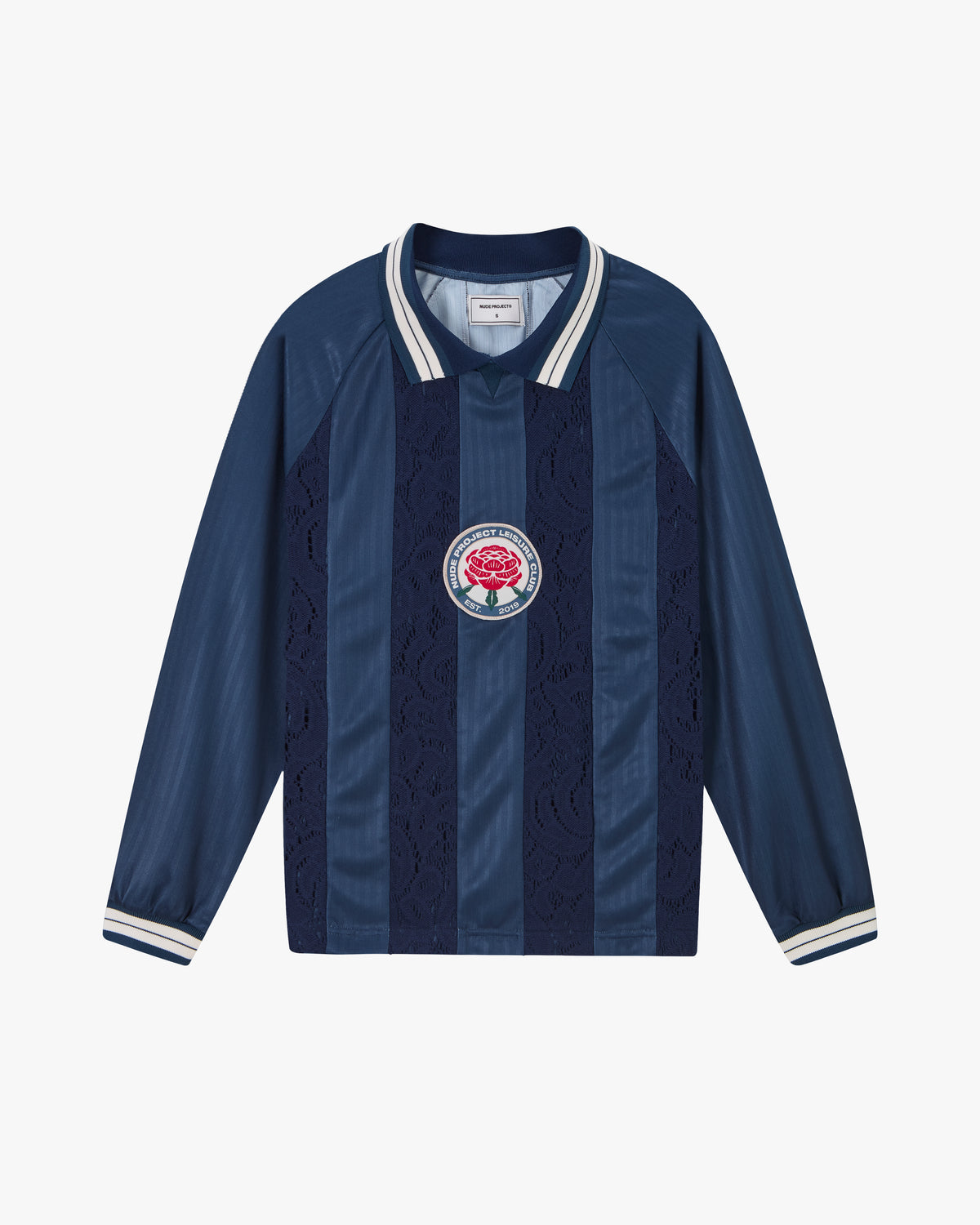 Lace Football Long-Sleeve Tee Navy