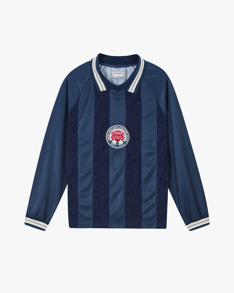 Lace Football Long-Sleeve Tee Navy