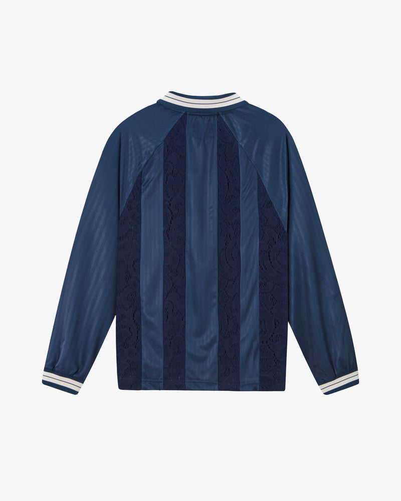 Lace Football Long-Sleeve Tee Navy