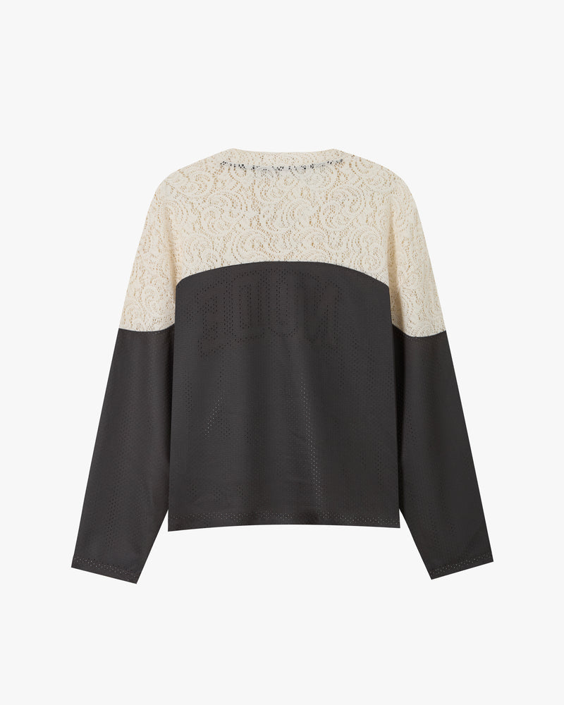 Baller Neck Long-Sleeve Tee Brown