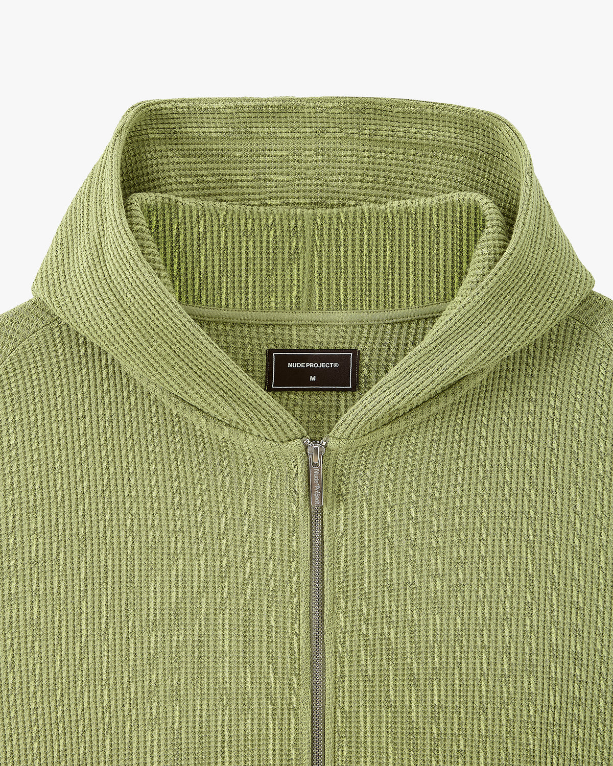 Global Soon Waffle Zip-Up Hoodie Green