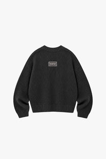 Wavy Knit Sweater Ash